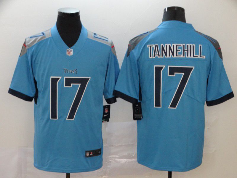 Men Tennessee Titans 17 Tannehill Light Blue New Nike Vapor Untouchable Limited NFL Jersey